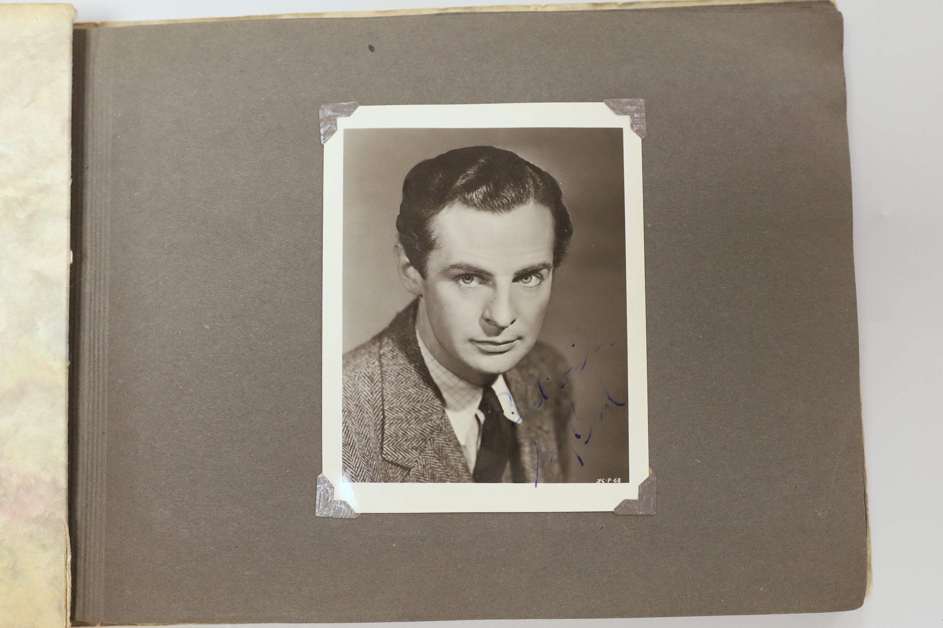 Album of photos of matinee stars and actors, mostly autographed